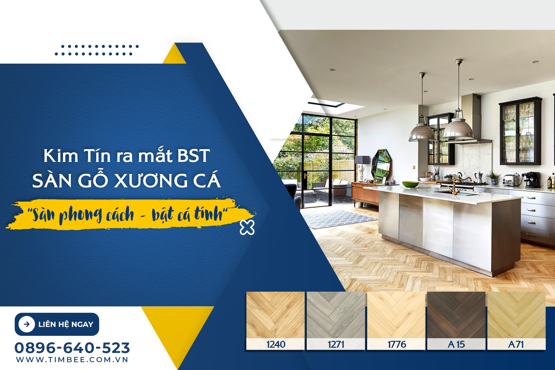 KIM TÍN RA MẮT SÀN GỖ XƯƠNG CÁ – SÀN PHONG CÁCH BẬT CÁ TÍNH